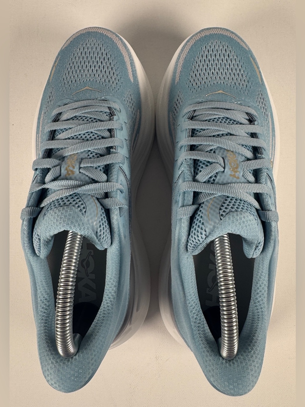 HOKA Bondi 9 Women's Running Shoes Blue/White Max Cushion Size 8B Medium - Picture 4 of 7